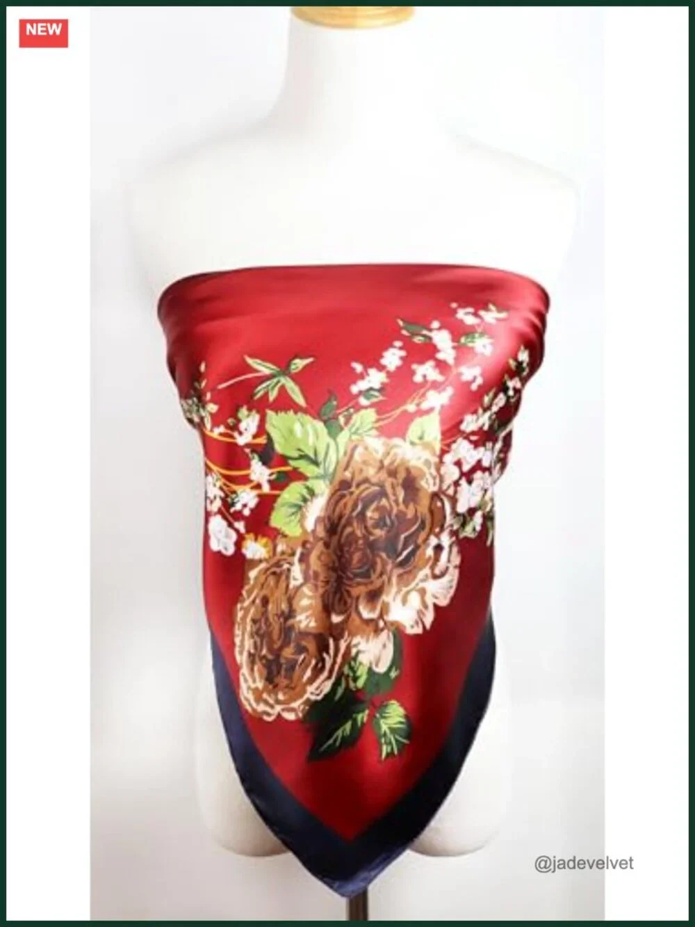 35x35 Satin Hair Scarf for Women Silk Like Square Bandana